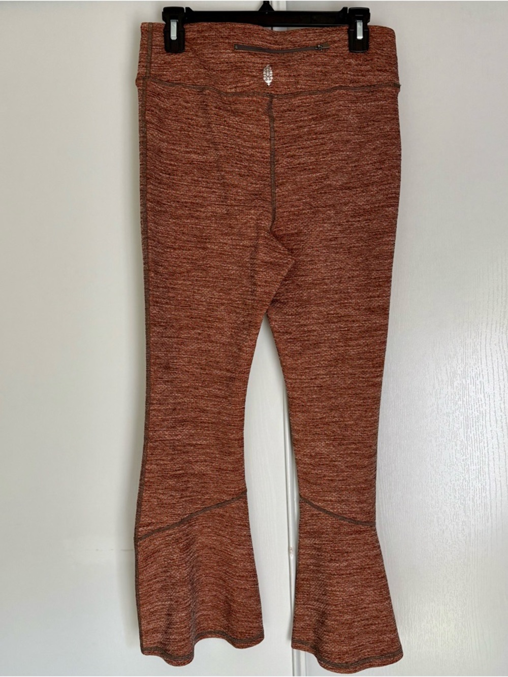 Free People Movement Off The Grid Kick Flare Leggings Orange Gray Sz Large